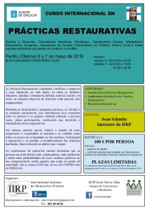 Cartel do curso de Prácticas Restaurativas