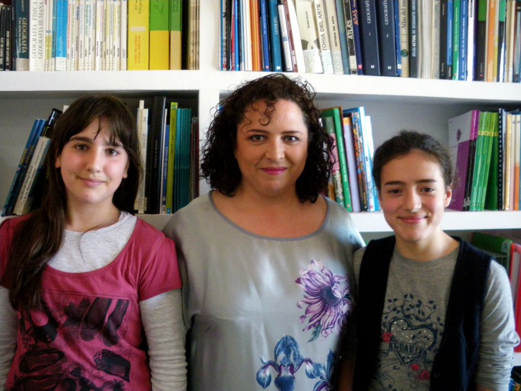 Elvira Martín e as súas entrevistadoras